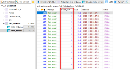 SQL logger, writter, logování záznamů do databáze MySQL nebo MariaDB